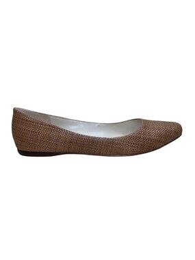 Nine West Women’s Dark Brown Speakup2 Woven Ballet Flats Size 8M